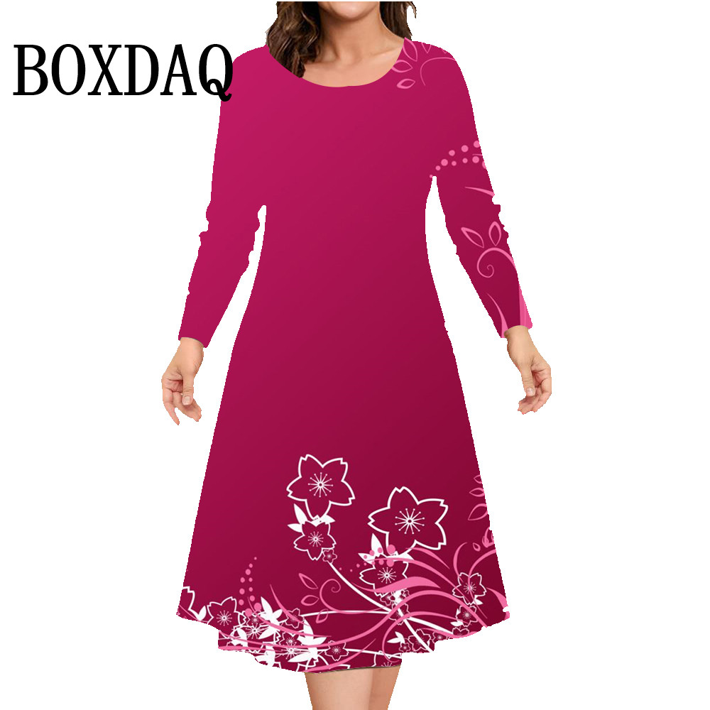 Winter Clothing Line - Outono inverno vestido de manga longa