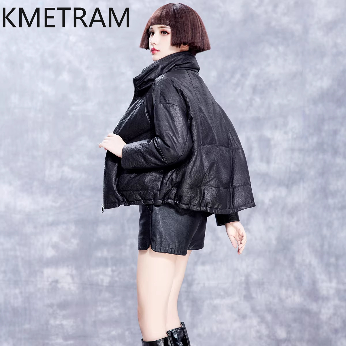 Puffer Jacket Women Down - Jaquetas de Couro de Ovelha Real