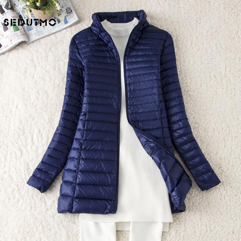 Puffer Jacket Women Down - Sedumo jaqueta longa de inverno feminina