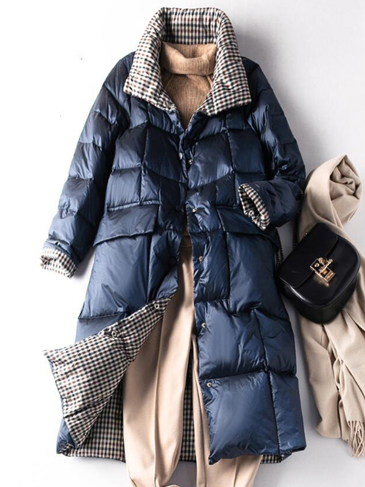 Puffer Jacket Women Down - Sedutmo inverno longo para baixo jaquetas