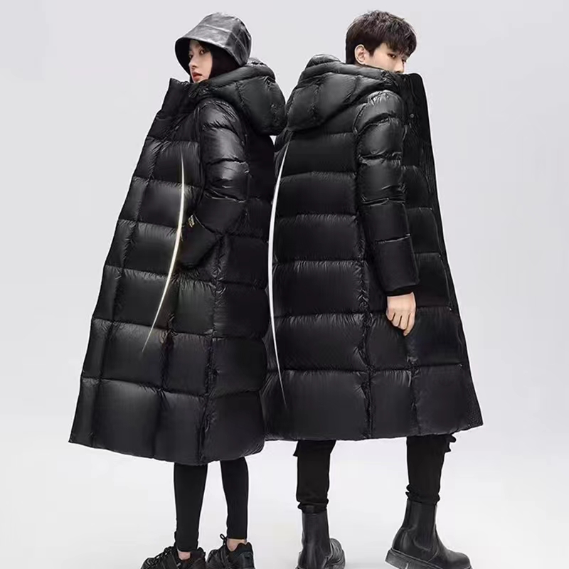 Puffer Jacket Women Down - Casacos longos com capuz para homens