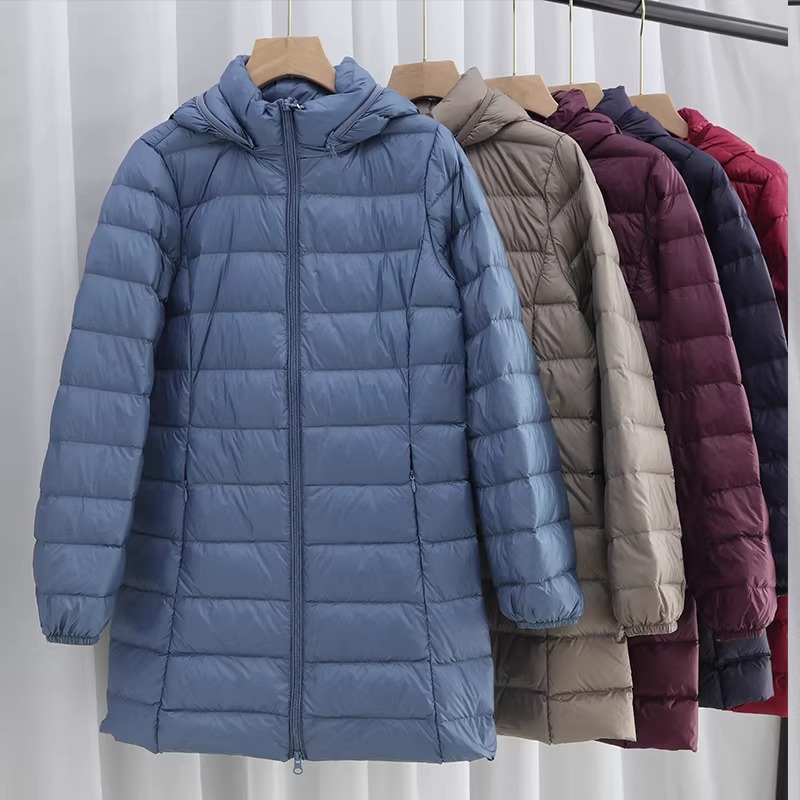 Puffer Jacket Women Down - Casaco Leve de Plumas para Mulheres,