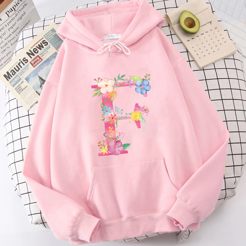 Winter Clothing Essential - Com capuz feminino com estampa carta,
