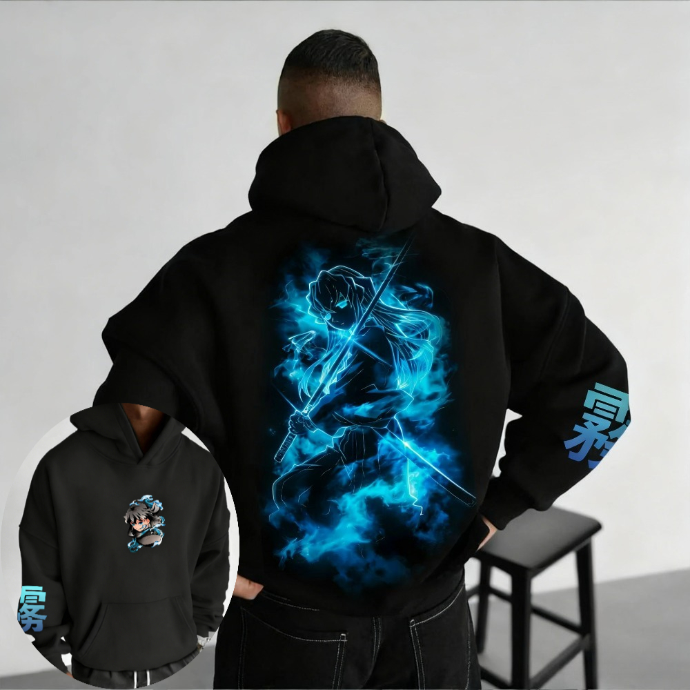 Winter Clothing Outfits - Moletom com capuz masculino Demon Slayer