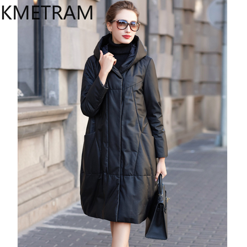 100% pele de carneiro puffer j - Puffer Jacket Women Down avaliação e preço