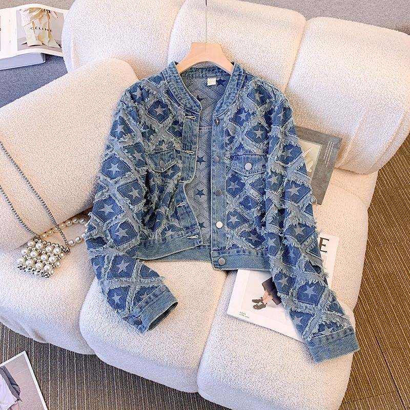 Casaco feminino denim casacos  - Winter Clothing Work avaliação e preço