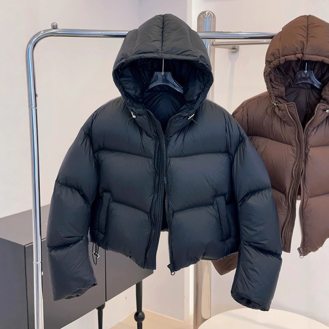 90% pato branco para baixo puf - Puffer Jacket Women Down avaliação e preço