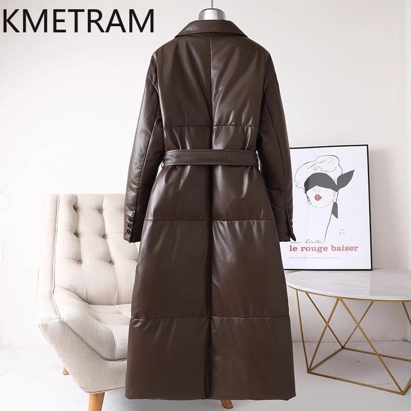 Jaqueta de couro genuíno com p - Puffer Jacket Women Down avaliação e preço
