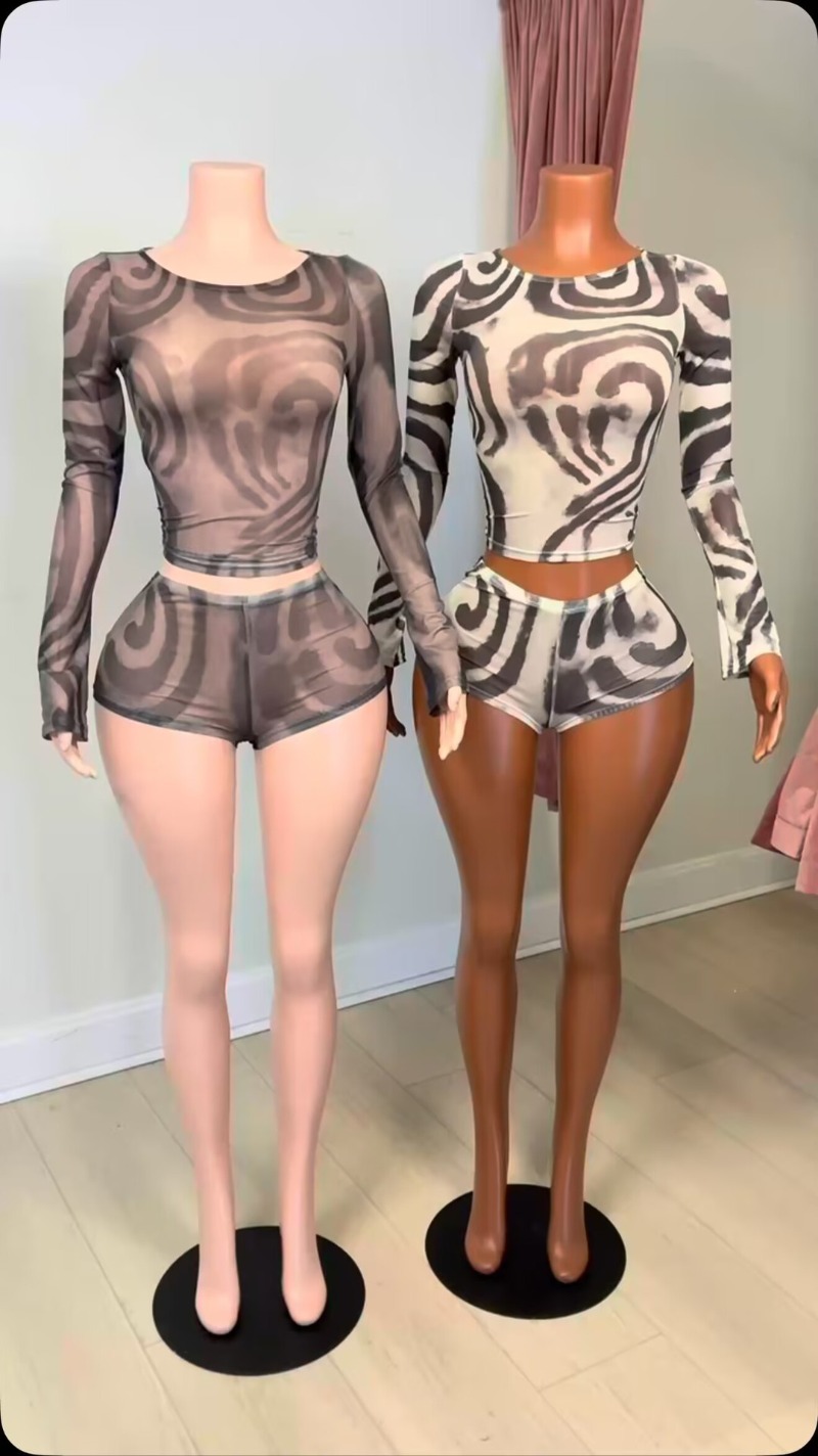 Conjuntos de Shorts Listrados  - Winter Clothing Outfits avaliação e preço