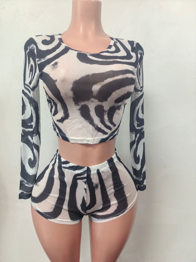 Conjuntos de Shorts Listrados  - Winter Clothing Outfits avaliação e preço